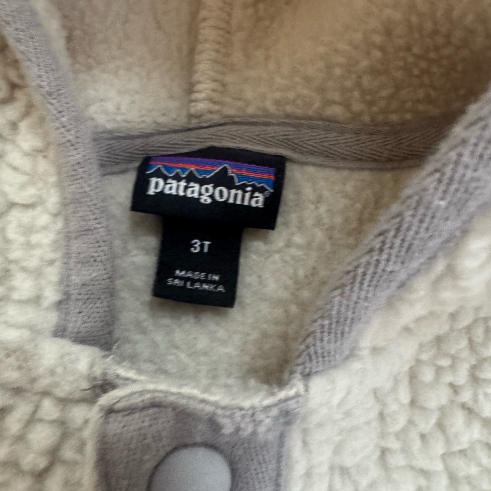 Patagonia baby retro pile jacket cream size 3T - Picture 3 of 7